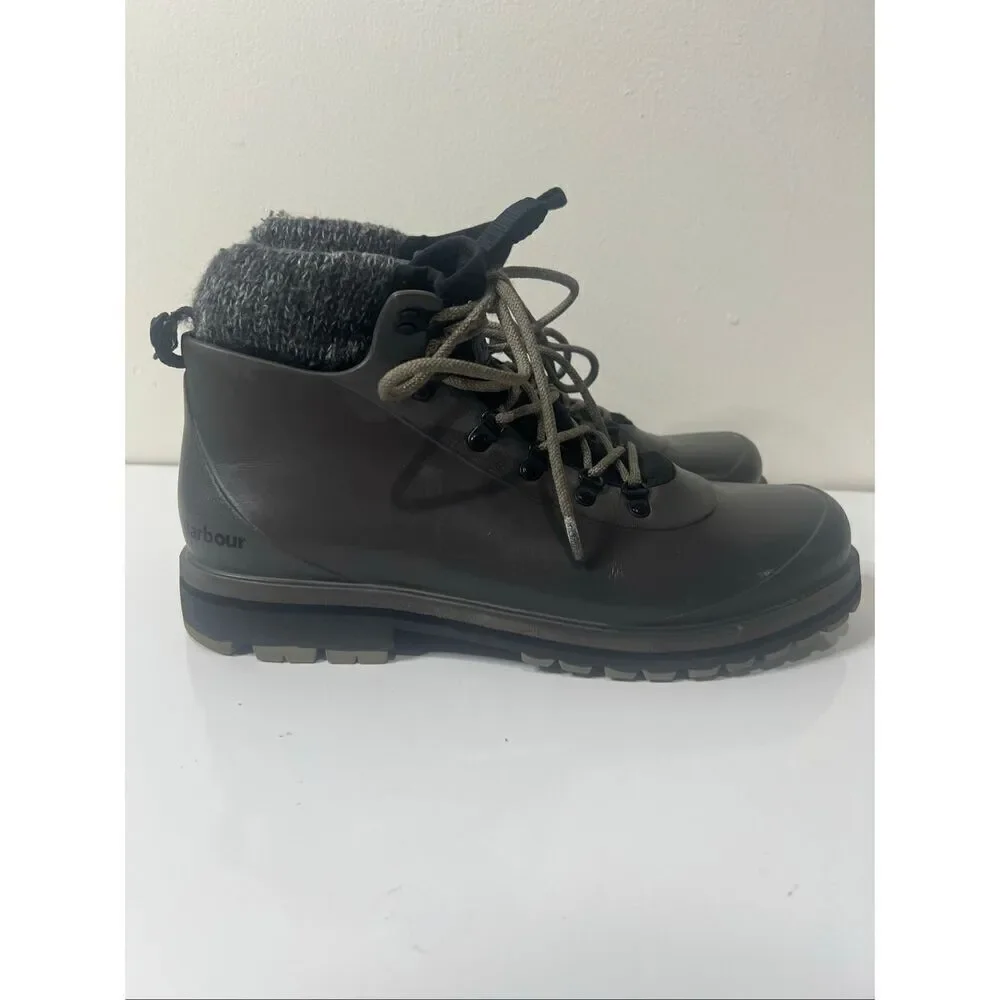 Barbour Men's Zed Hiker Cold Weather Boots Charcoal Gray Sz 11